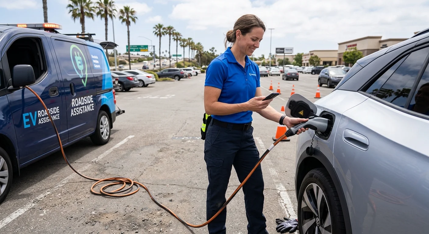Comparing a public stall with roadside help. Charge Pro does not own either.